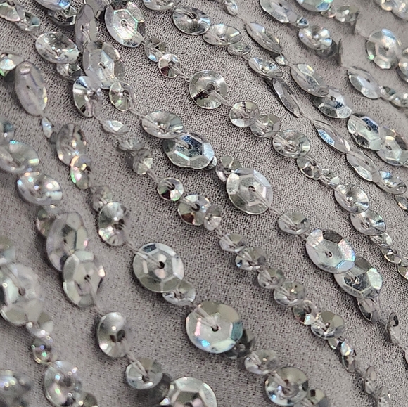 NWT ASOS Size 4 US Sequin Cami Mini Dress with Faux Feather Hem in Ice Blue - Picture 11 of 15